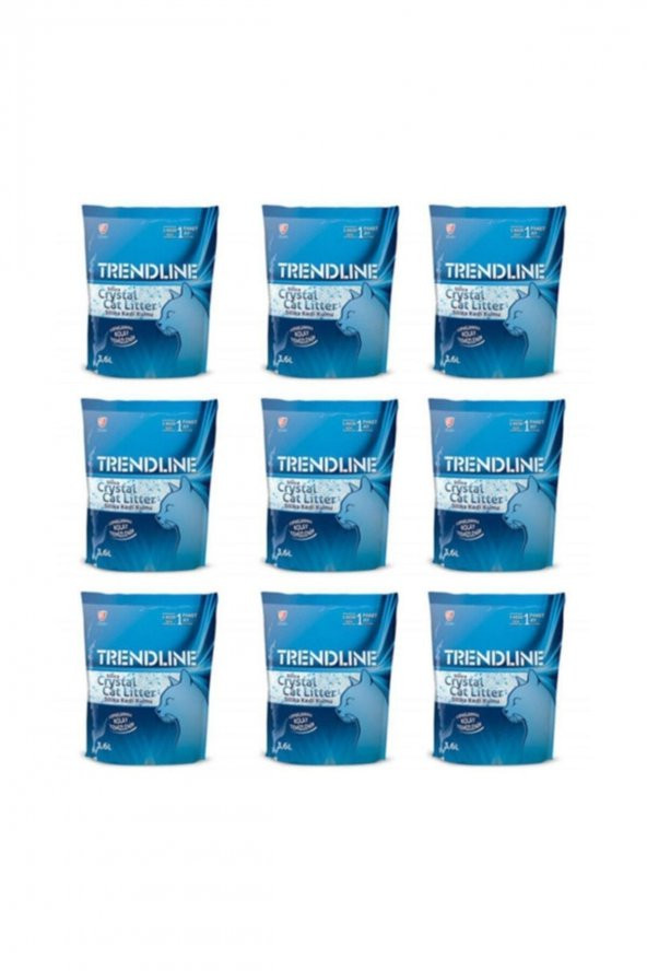 Trendline Tozsuz Silika Kristal 9x3,6 lt Kedi Kumu ürün görseli 1