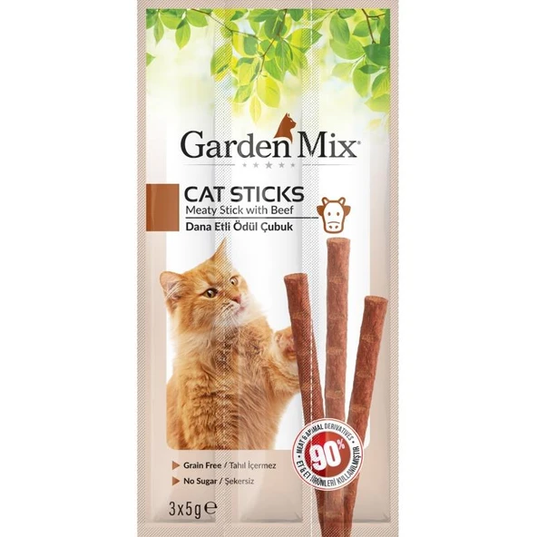 Gardenmix Dana Etli Kedi Stick Ödül 3*5gr ürün görseli 1
