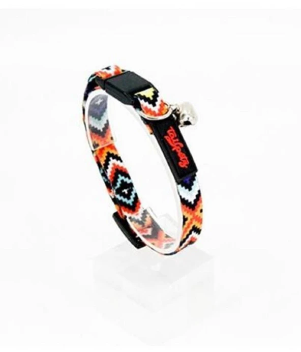 Tailpetz Cat Color Easy & Safety Lock Ethnic Ayarlanır Kedi Boyun Tasması ürün görseli 1