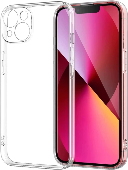 Vendas iPhone 13 Uyumlu (iPhone 13) Fora Serisi Kamera Korumalı Şeffaf Silikon Kılıf + Cam Ekran Koruyucu ürün görseli 1