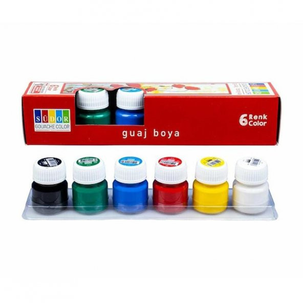 Guaj Boya 6 Renk x 20 ml 1 Paket Guaj Boyası Seti 6 lı ürün görseli 1