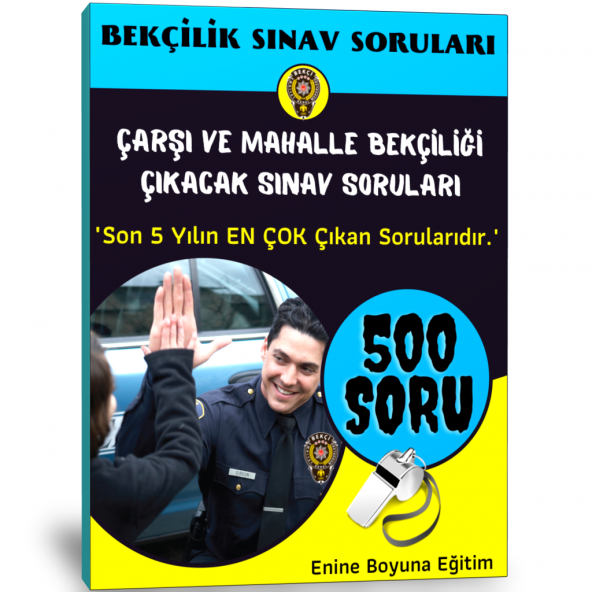 Çarşı Mahalle Bekçiliği Sınav Soruları (500 Soru) ürün görseli 1