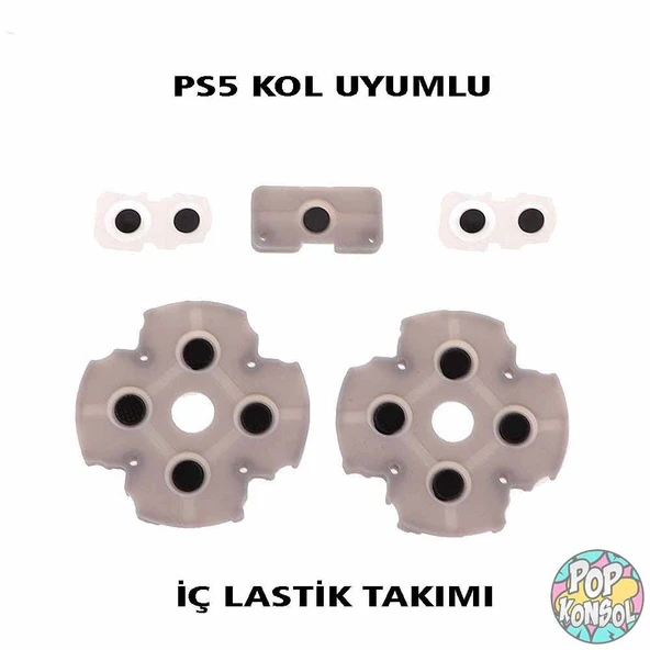 Playstation 5 V1 Kol İç Lastik Takımı 5 Parça Silikon PS5 Versiyon 1 Kol Tamir PS5 Yedek Parça ürün görseli 1