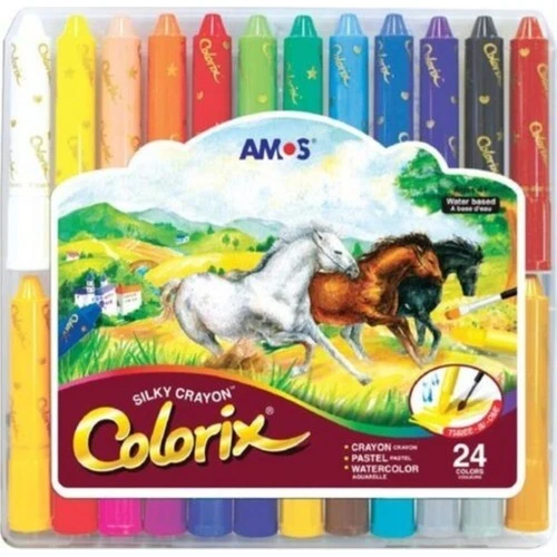 Amos Üçü Bir Arada Boya Colorıx 24’lü Set Plastik Kutu CRX5PC24 ürün görseli 1