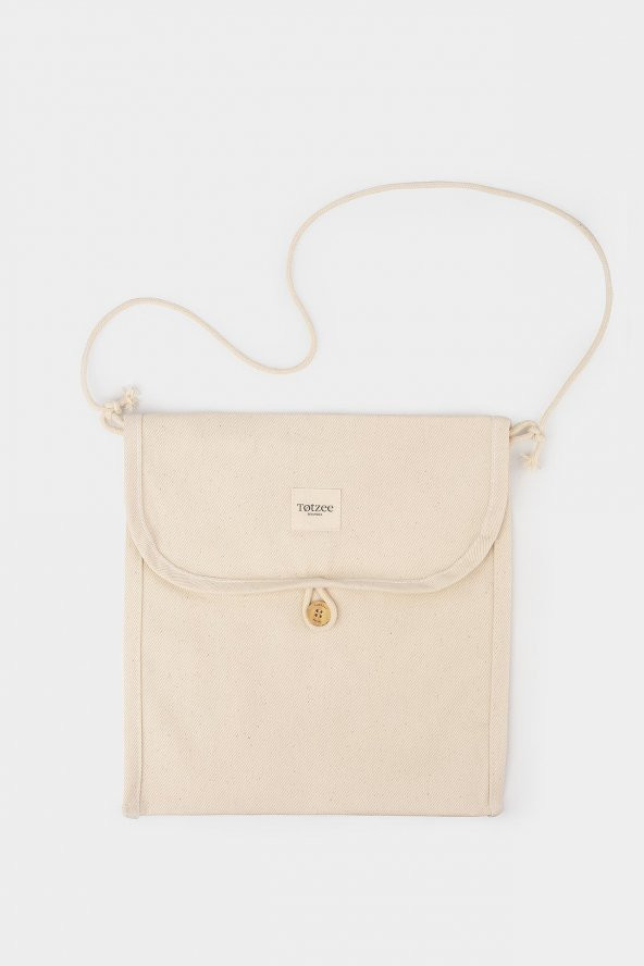 Omuz Askılı Bez Çanta Bej ürün görseli 1