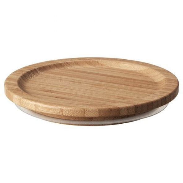 Saklama Kabı Kapağı, Bambu MeridyenDukkan Yuvarlak Bambu Kapak 14 Cm ürün görseli 1