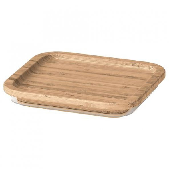 Saklama Kabı Kapağı, Bambu MeridyenDukkan Kare Bambu Kapak 15X15 Cm ürün görseli 1