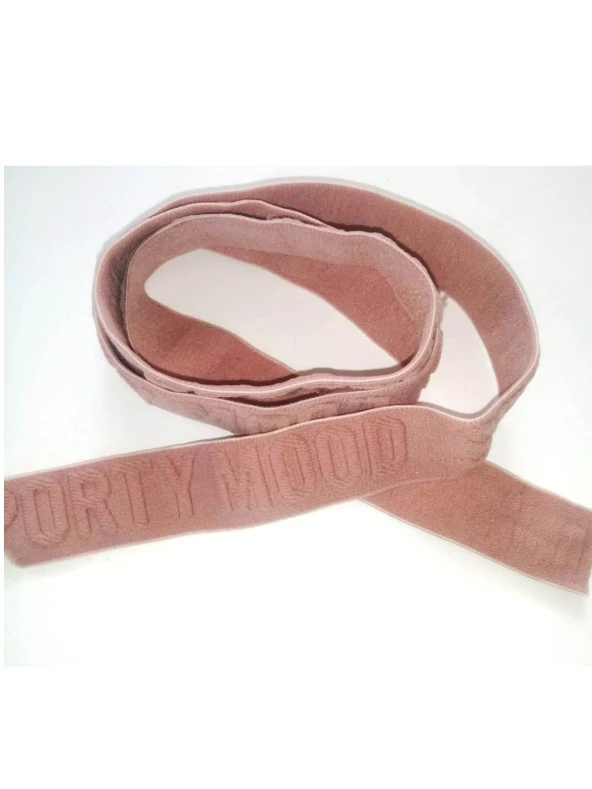 Lastik pembe kabartmalı 22mm  3mt  Şort, Paça,kol Ve Don Lastiği 1 Paket 3 Mt ürün görseli 1