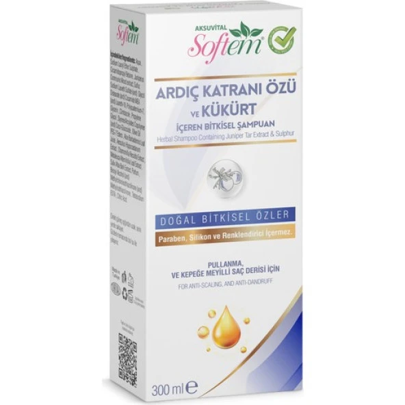 Softem Ardıç Katranı Özü Ve Kükürt Bitkisel Şampuan 300 Ml ürün görseli 1