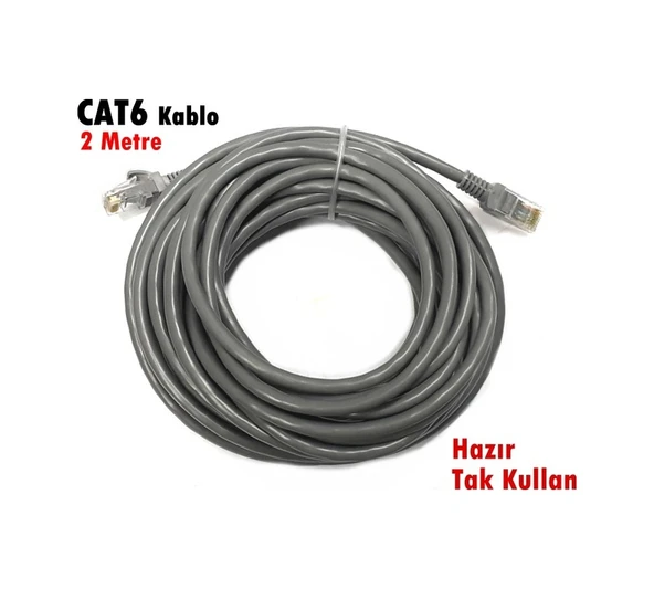 Fully 2Metre Cat6 Kablo Hazır Fişli Tak Kullan ürün görseli 1