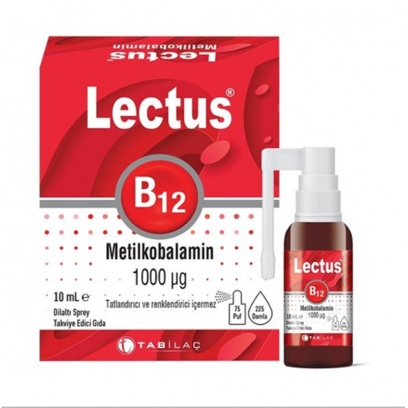 Lectus Metilkobalamin Dilaltı Sprey 10 ml ürün görseli 1