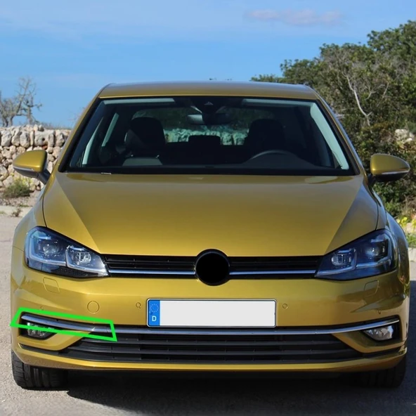 VW Golf 7.5 2018-20 Ön Tampon Sağ Sis Farı Üstü Krom Çıtası 5G0854662F ürün görseli 1