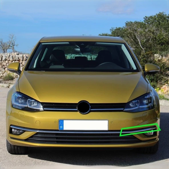VW Golf 7.5 2018-20 Ön Tampon Sol Sis Farı Üstü Krom Çıtası 5G0854661F ürün görseli 1