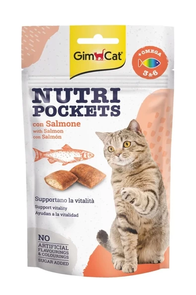 Gimcat Nutripockets Kedi Ödülü Somon Omega 3&6 60 Gr ürün görseli 1