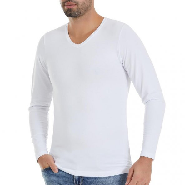 6 Adet Yıldız Erkek Modal Uzun Kollu T-Shirt Fanila Beyaz 340 ürün görseli 1