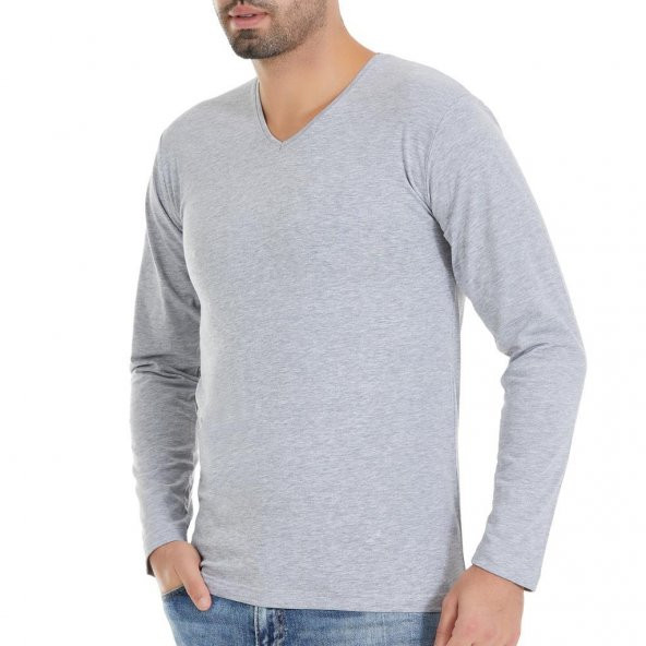 6 Adet Yıldız Erkek Likralı Uzun Kollu T-Shirt Fanila Gri 352 ürün görseli 1