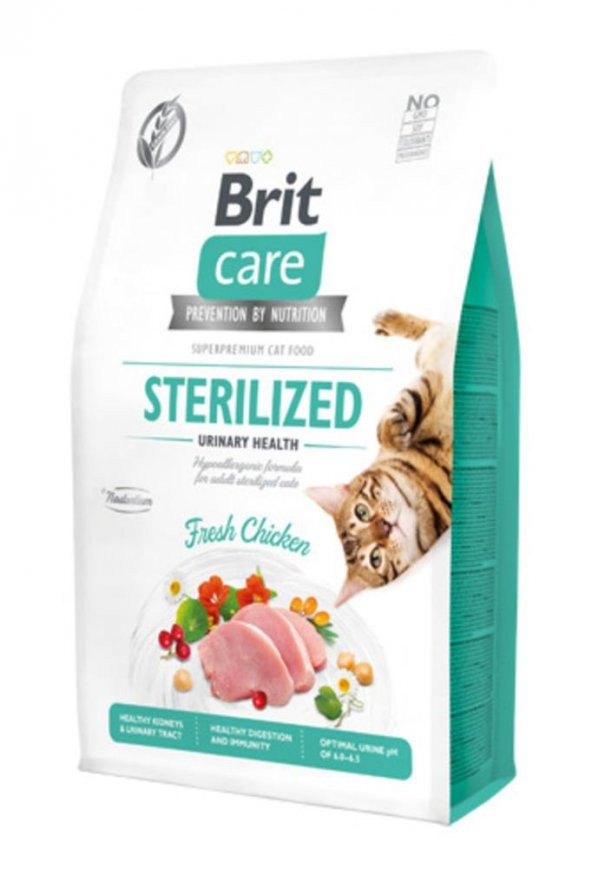 Brit Care Brit Care Tahılsız Tavuk Etli Kısırlaştırılmış Üriner Destekli Yetişkin Kedi Maması 2 Kg ürün görseli 1
