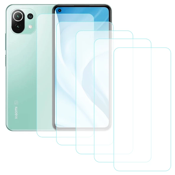 Notech Xiaomi Mi 11 Lite Temperli Cam Ekran Koruyucu 5li Eko Paket ürün görseli 1
