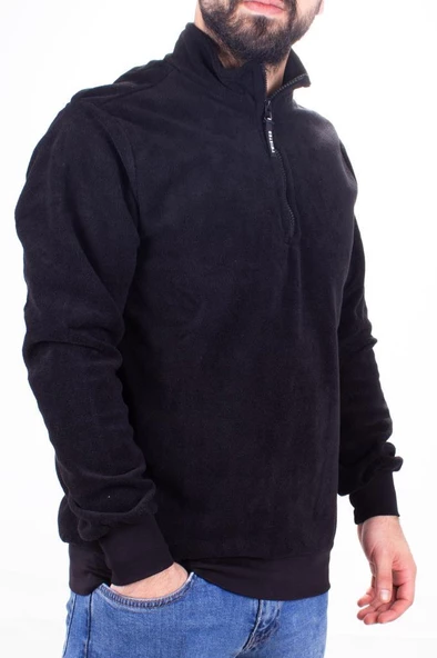 Twister 1903 Siyah Fermuarlı Dik Yaka Erkek Sweatshirt ürün görseli 1