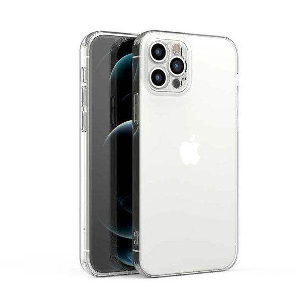 Vendas iPhone 12 Pro Uyumlu (12 Pro) Kamera Korumalı Soft Şeffaf Silikon Kılıf ürün görseli 1