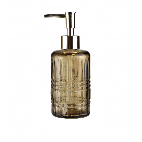 CAM SIVI SABUNLUK''YILDIZ DESENLİ KAHVERENGİ 300ML 6''8X17''6CM ürün görseli 1