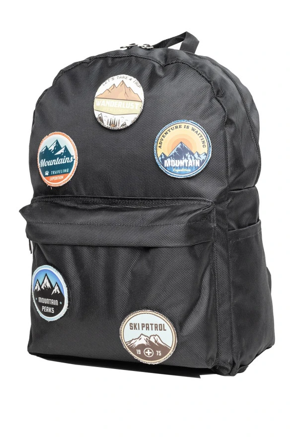 Perlotus Değiştirilebilir Dağcılık Temalı Unisex Patch Günlük Spor Sırt Çantası ürün görseli 1