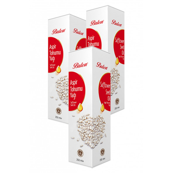 3 Kutu Balen Aspir Tohumu Yağı 250 Ml Soğuk Pres Cla ürün görseli 1
