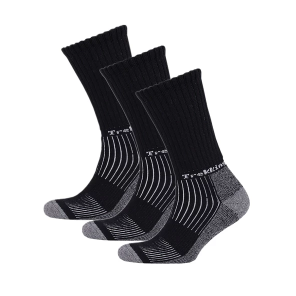Thermoform Trekking Yürüyüş Kampçı Avcı Çorap Siyah 3'lü Paket ürün görseli 1
