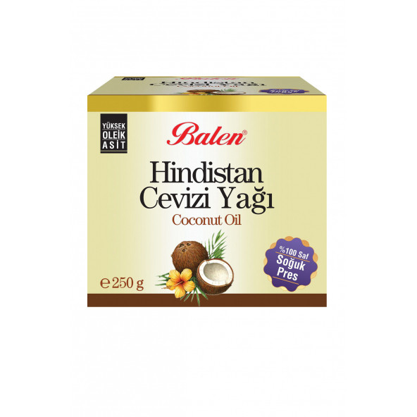 Balen Hindistan Cevizi Yağı 250 Gr Coconut Oil Soğuk Pres ürün görseli 1