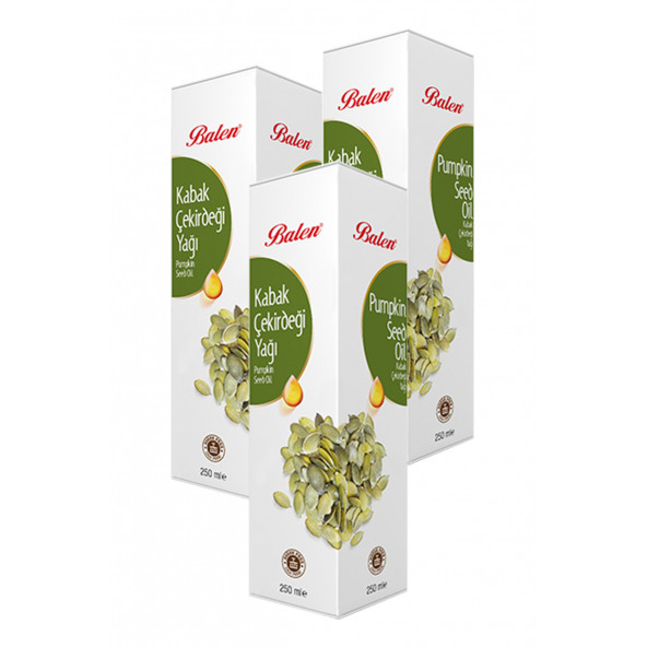 3 Kutu Balen Kabak Çekirdeği Yağı 250 ml Pumpkin Seed Oil Kabak Yağı ürün görseli 1