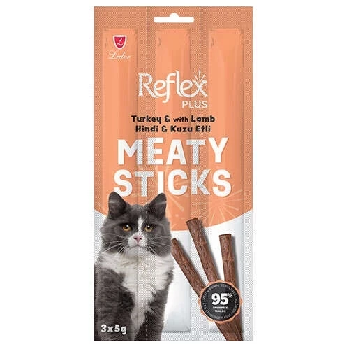 Reflex Meaty Sticks Hindi ve Kuzu Etli Kedi Ödül Maması 3x5 Gr. ürün görseli 1