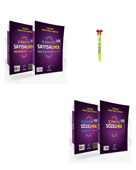 8.Sınıf LGS Matematik Fen Türkçe İnkılap Sayısal Sözel MİX SB ürün görseli 1