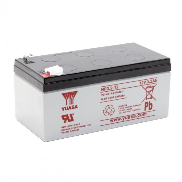 Yuasa NP3.2-12 12V 3.2Ah Bakımsız Kuru Akü ürün görseli 1