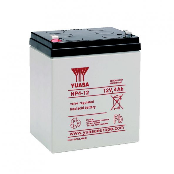 Yuasa NP4-12 12V 4Ah Bakımsız Kuru Akü ürün görseli 1
