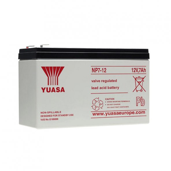 Yuasa NP 7-12  12V 7Ah Bakımsız Kuru Akü ürün görseli 1