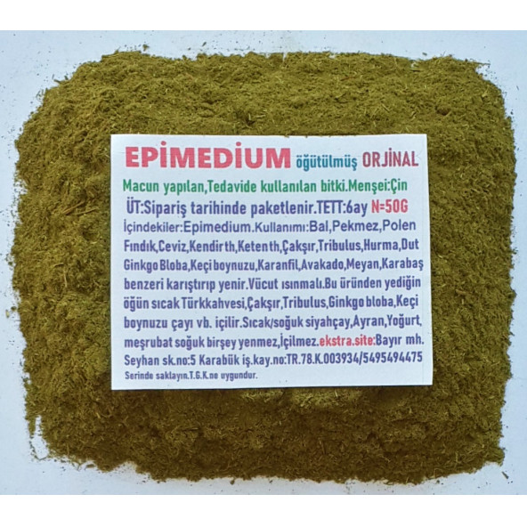 Azgın Teke Otu  Bitki Çayı Öğütülmüş Toz 50 G ürün görseli 1