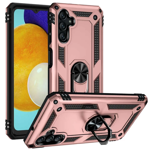 Gpack Samsung Galaxy A04S Kılıf Vega Sert Silikon Tank Standlı Yüzüklü Mıknatıslı ürün görseli 1