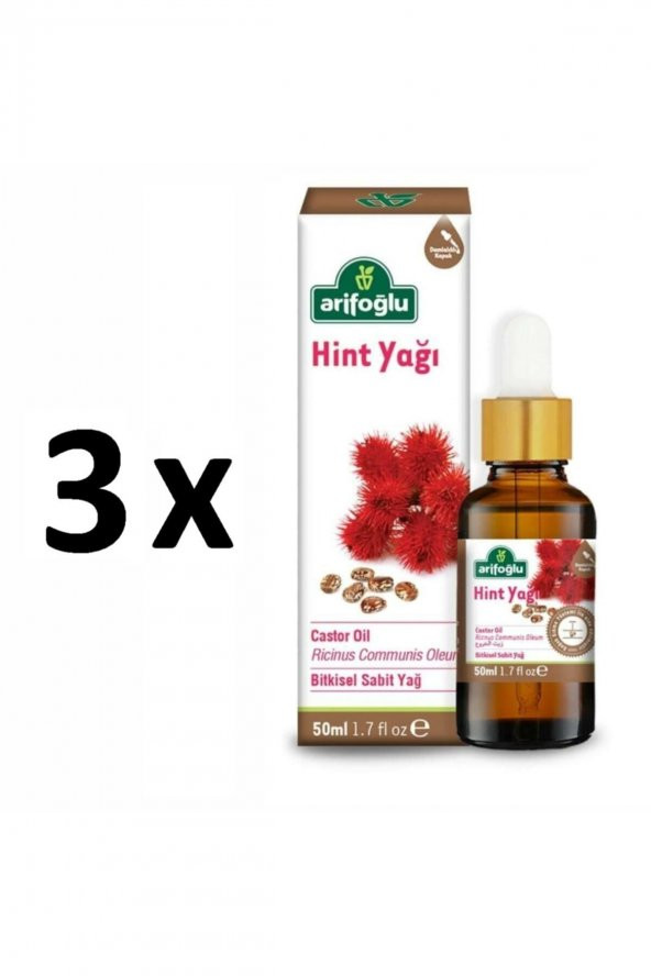 Arifoğlu 3 Adet  Hint Yağı 3 X 50 ml ürün görseli 1