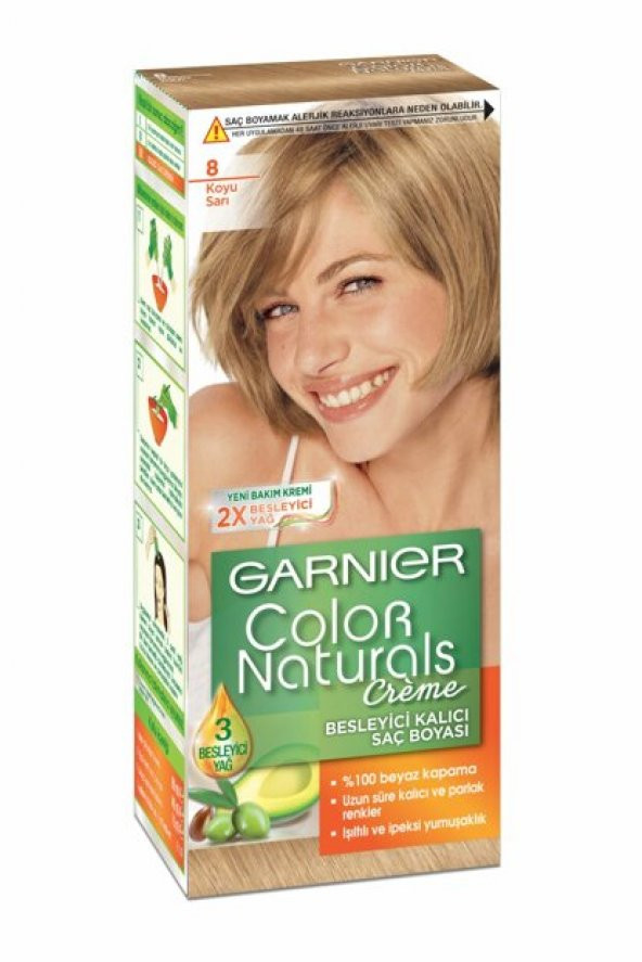 Garnier Color Naturals 8.0 - Koyu Sarı Saç Boyası ürün görseli 1
