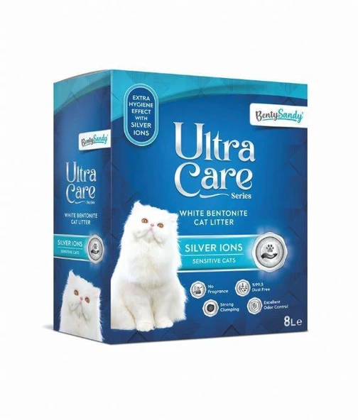 Bentysandy ULTRA CARE series Silver Ions Kedi Kumu 8 Lt ürün görseli 1