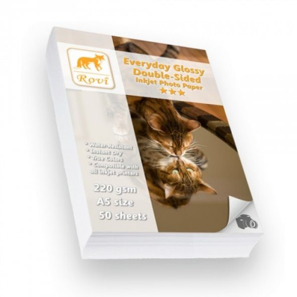 Fotoğraf Kağıdı  Everyday Parlak Çift Taraflı 220gsm A5 50yp ürün görseli 1