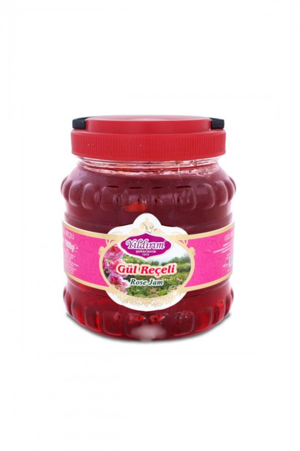 Kırmızı Renkli Gül Reçeli Pvc Kavanoz 1900 gr - Isparta ürün görseli 1