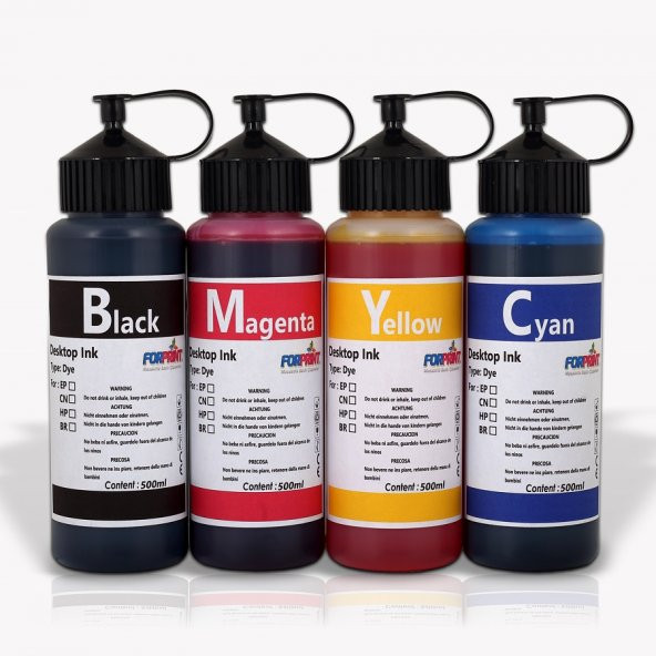 HP Yazıcılar için 4X500 ML Mürekkep Seti -Gt5820/Gt5810/5820/Hp ürün görseli 1