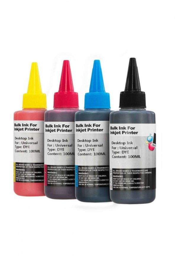 Premium Canon Dye Mürekkep set 4x100ml 4 renk set ürün görseli 1