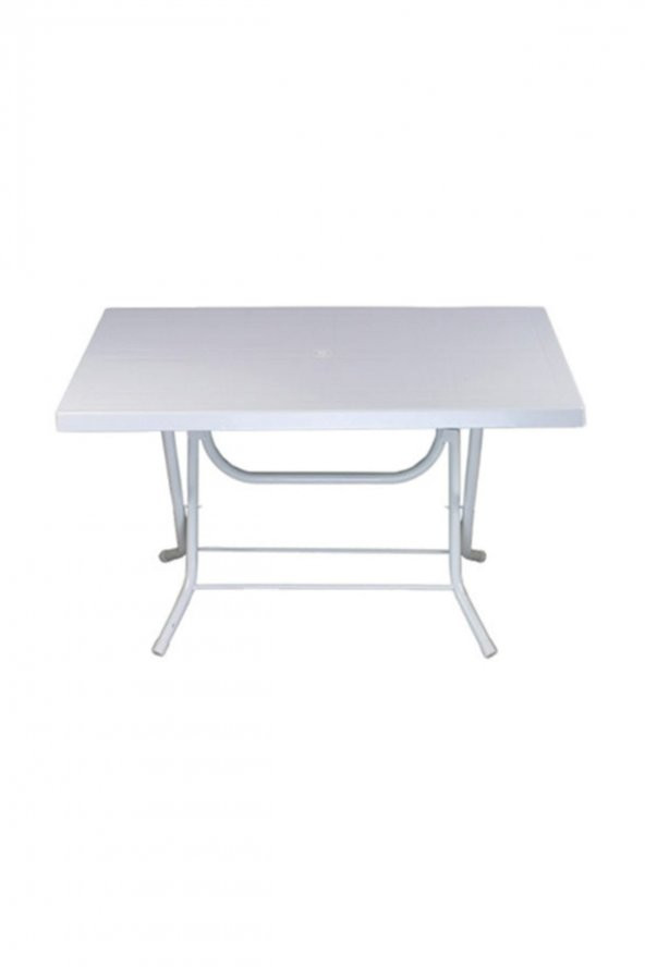 Metal Ayaklı Katlanır Plastik Masa 70X120 CM açık gri ürün görseli 1