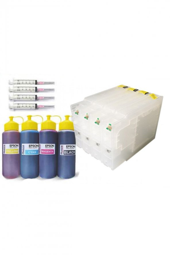 Epson Uyumlu T7551-t7554 Çipli Dolan Kartuş Mürekkep ürün görseli 1
