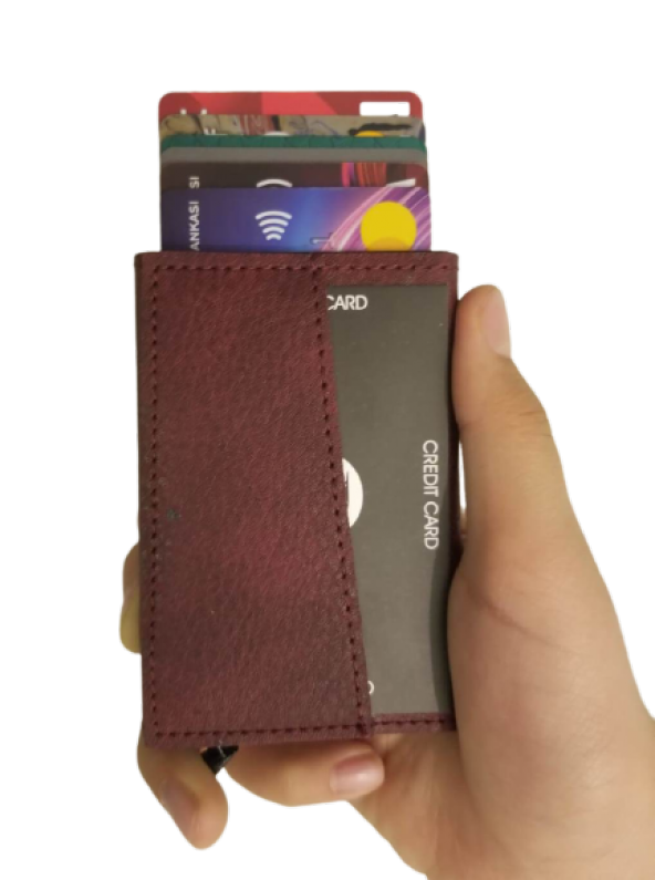 Minimalist Secrid Otomatik Mekanizmalı Metal RFID Korumalı Kredi Kartlık ürün görseli 1