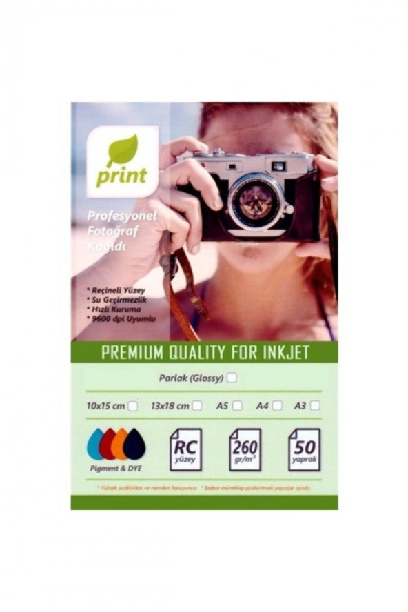 Print Fotoğraf Kağıdı 50 Yaprak Parlak A4 260 Gr ürün görseli 1