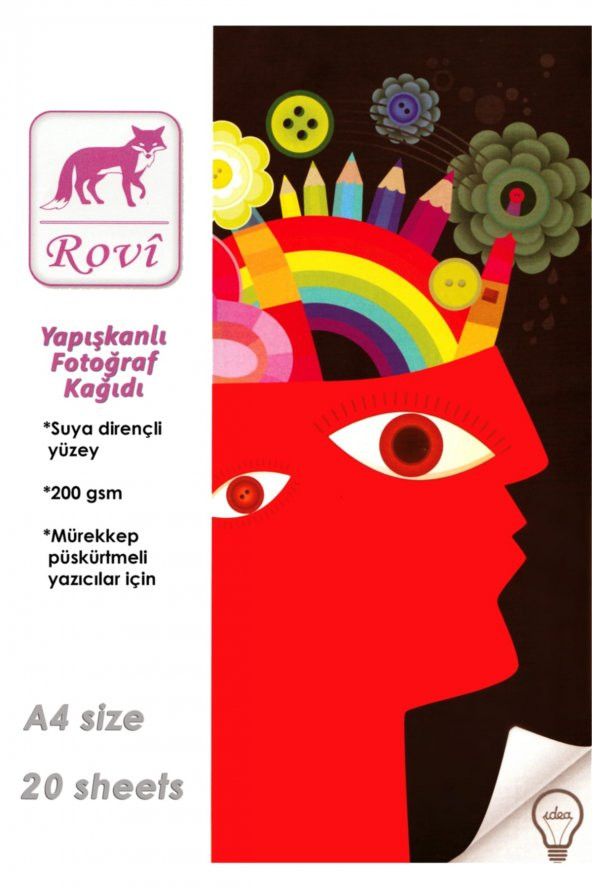 Yapışkanlı Sticker Parlak Fotoğraf Kağıdı A4 20 Yaprak ürün görseli 1