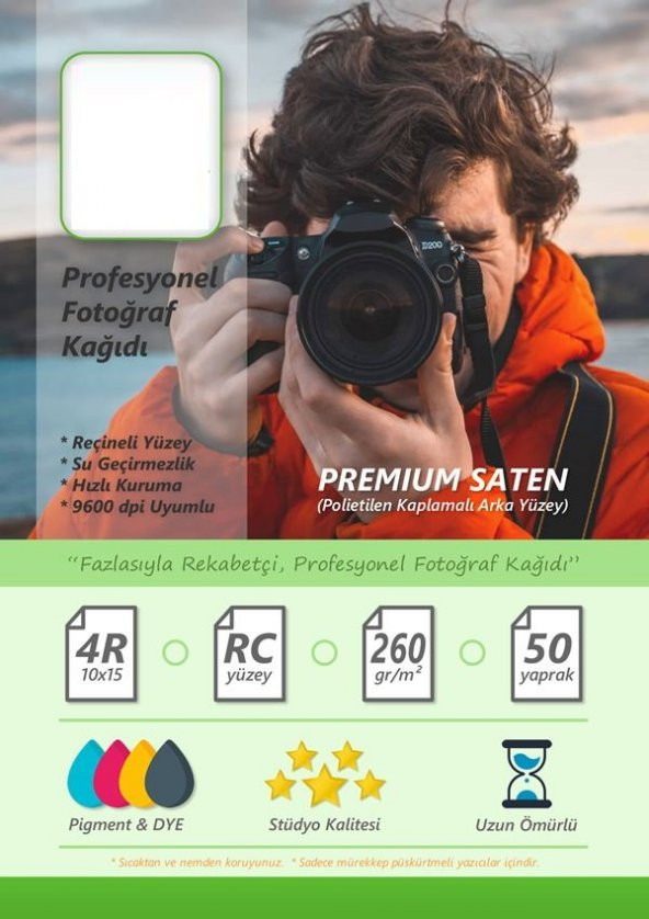 Canon Epson Hp Için Rapunzel satin Fotoğraf Kağıdı 260gsm 50yp 10x15 ürün görseli 1